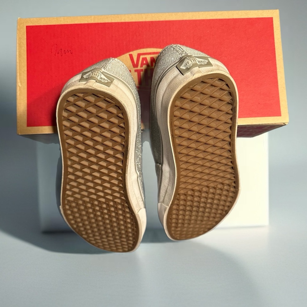 Vans Women's Sparkling Silver Sneakers - Picture 4 of 4